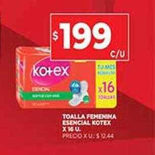 Supermercados DIA Toalla Femenina Esencial Kotex oferta