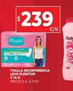 Supermercados DIA Toalla Incontinencia Leve Plenitud oferta