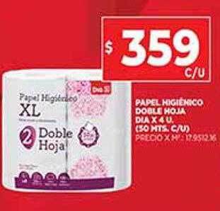 Supermercados DIA Papel Higiénico Doble Hoja Dia oferta
