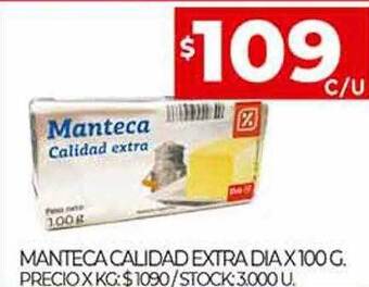 Supermercados DIA Manteca Calidad Extra Dia oferta