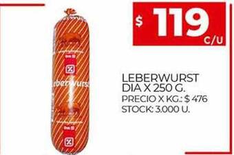 Supermercados DIA Leberwurst Dia oferta