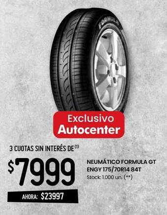 Neumático Formula Gt Engy 175 70r14 84t