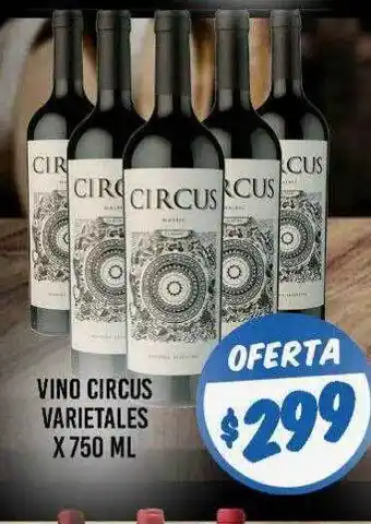 Supermercados Zeta Vino Circus Varietales oferta