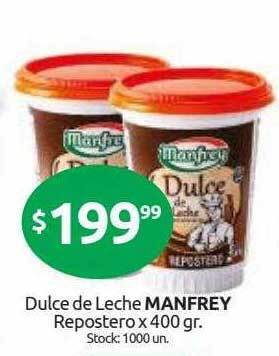 Cordiez Dulce De Leche Manfrey Repostero oferta