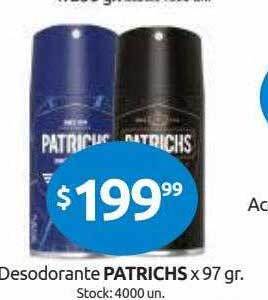 Cordiez Desodorante Patrichs oferta
