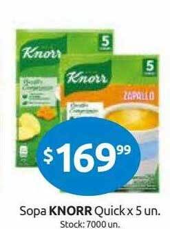 Cordiez Sopa Knorr Quick oferta