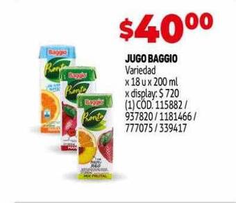 Makro Jugo Baggio oferta