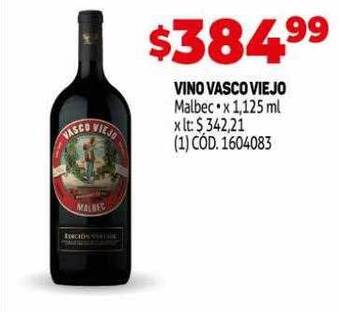 Makro Vino Vasco Viejo oferta