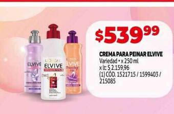 Makro Crema Para Peinar Elvive oferta