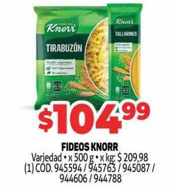Makro Fideos Knorr oferta