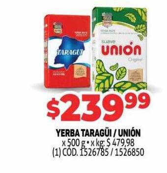 Makro Yerba Taragüí Unión oferta