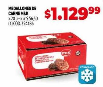 Makro Medallones De Carne M&k oferta