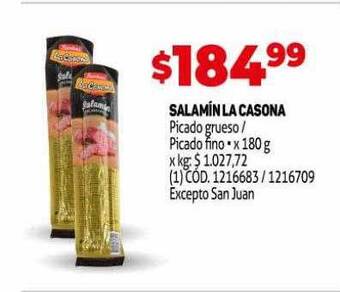 Makro Salamín La Casona oferta