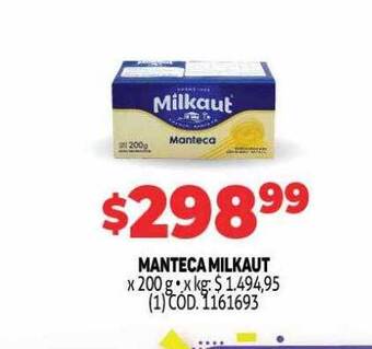 Makro Manteca Milkaut oferta