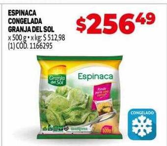 Makro Espinaca Congelada Granja Del Sol oferta