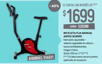 Changomas Bicicleta Fija Manual oferta