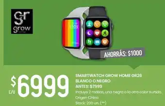Changomas Smartwatch Grow Home Gr26 Blanco O Negro oferta