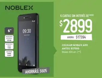 Changomas Celular Noblex A50 oferta