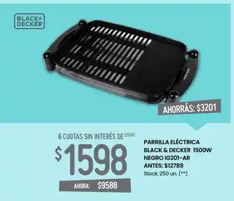 Changomas Parrilla Eléctrica Black&decker 1500w Negro Ig201-ar oferta