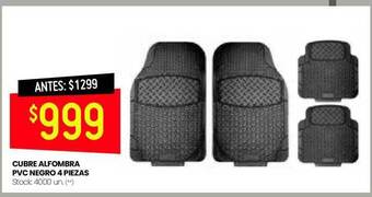 Changomas Cubre Alfombra Pvc Negro 4 Piezas oferta