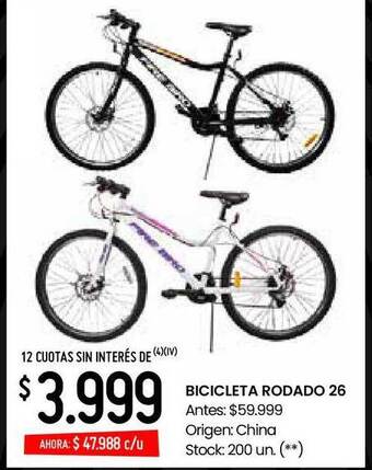 Changomas Bicicleta Rodado 26 oferta