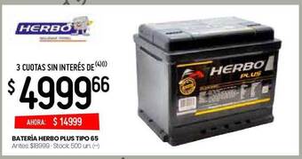 Changomas Batería Herbo Plus Tipo 65 oferta
