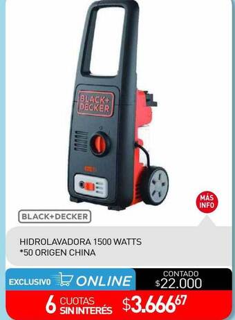 La Anonima Hidrolavadora 1500 Watts Black+decker oferta