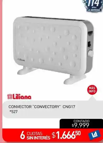 La Anonima Liliana Convector oferta