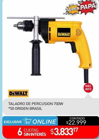 La Anonima Dewalt Taladro De Percusion 700w oferta