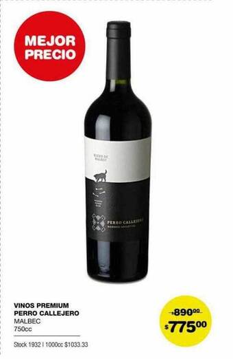 Atomo Conviene Vinos Premium Perro Callejero Malbec oferta