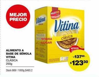 Atomo Conviene Alimento A Base De Sémola Vitina oferta