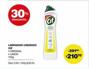 Atomo Conviene Limpiador Cremoso Cif 30% Descuento oferta