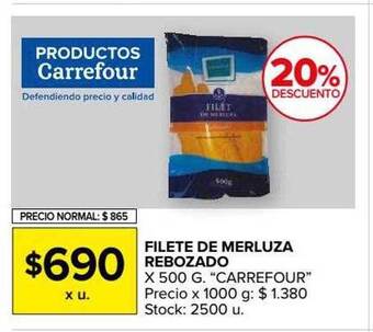 Carrefour Market Filete De Merluza Rebozado oferta