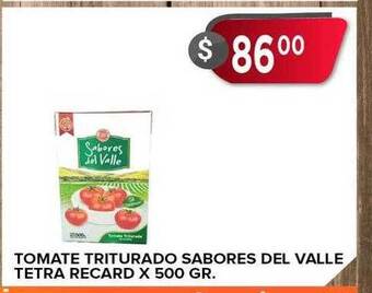 Supermercados Mayor Tomate Triturado Sabores Del Valle Tetra Recard oferta