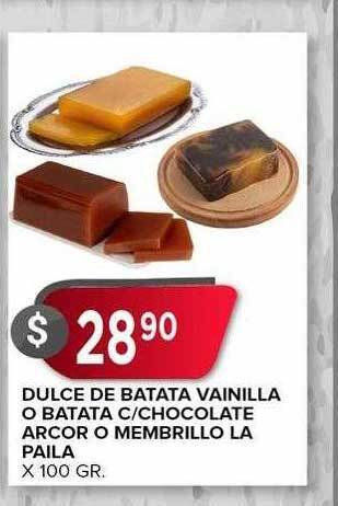 Supermercados Mayor Dulce De Batata Vainilla O Batata C Chocolate Arcor O Membrillo La Paila oferta