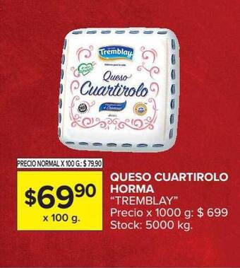 Carrefour Queso Cuartirolo Horma oferta