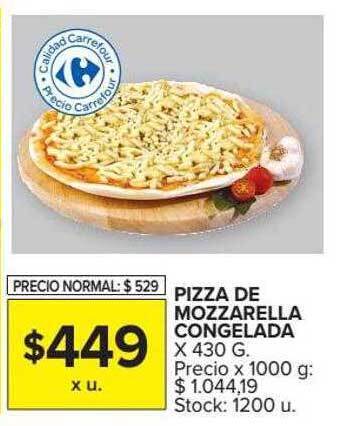 Carrefour Pizza De Mozzarella Congelada oferta