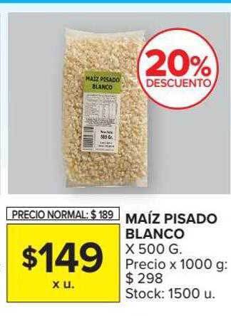 Carrefour Maíz Pisado Blanco 20% Descuento oferta