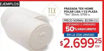 Carrefour Frazada Tex Home Polar Lisa 11-2 Plaza oferta