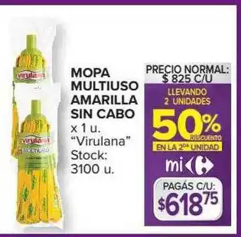 Carrefour Mopa Multiuso Amarilla Sin Cabo oferta