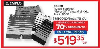 Carrefour Boxer Rayado Degradé oferta