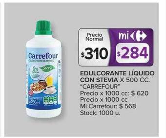Carrefour Edulcorante Líquido Con Stevia oferta