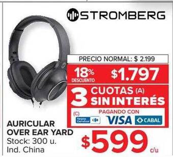 Carrefour Stromberg Auricular Over Ear Yard oferta