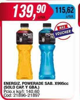 Maxiconsumo Energiz. Powerade Sab. oferta