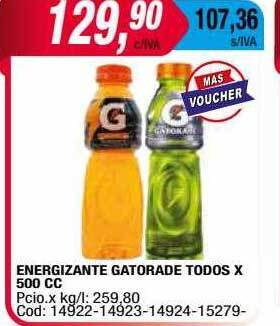 Maxiconsumo Energizante Gatorade Todos oferta