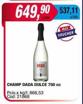 Maxiconsumo Champ Dada Dulce 750 Cc oferta