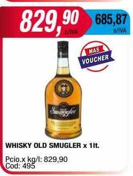 Maxiconsumo Whisky Old Smugler X 1 Lt. oferta