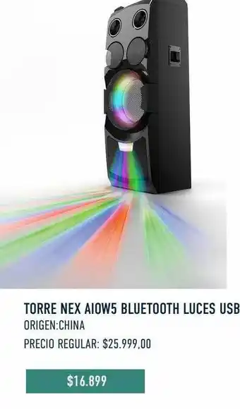 Jumbo Torre Nex A10w5 Bluetooth Luces Usb oferta