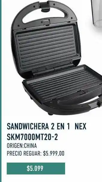 Jumbo Sandwichera 2 En 1 Nex Skm7000mt20-2 oferta