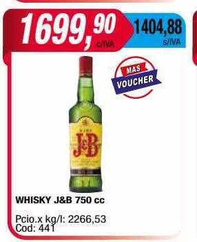 Maxiconsumo Whisky J&b 750 Cc. oferta